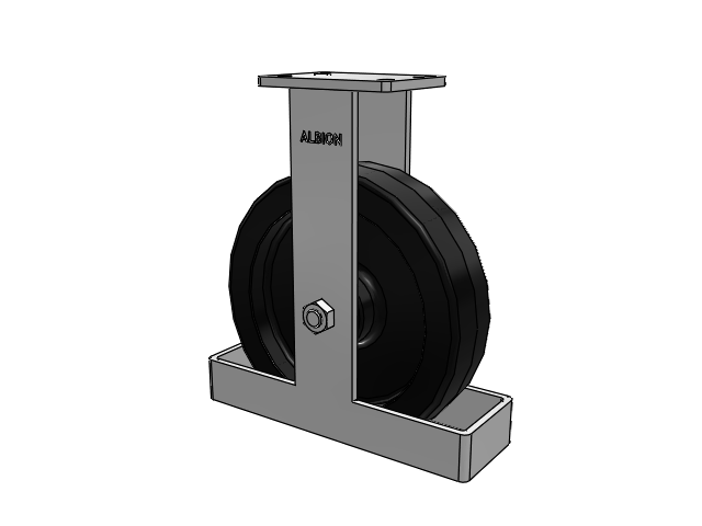 410 Series Top Plate Rigid Caster with 12 x 3 Black Phenolic Resin TM - Phenolic Wheel