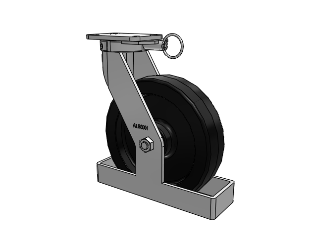 410 Series Top Plate Swivel Caster with 12 x 3 Black Phenolic Resin TM - Phenolic Wheel