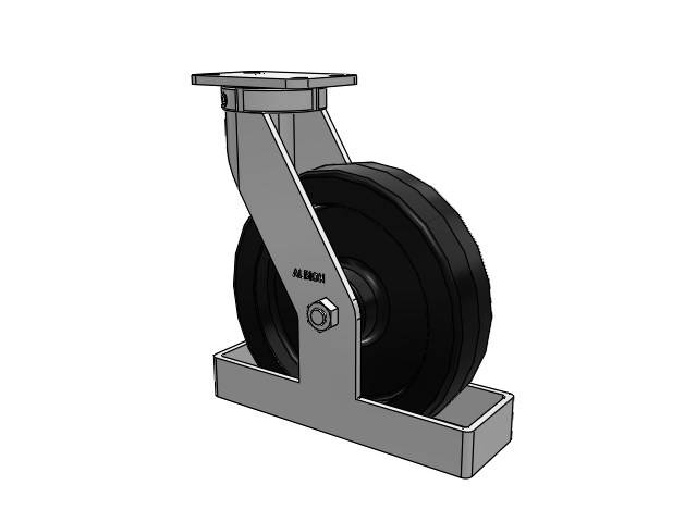 410 Series Top Plate Swivel Caster with 12 x 3 Black Phenolic Resin TM - Phenolic Wheel