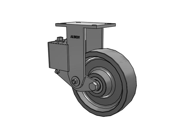 Roulette rigide à plaque supérieure de la série 44 avec roue en polyuréthane gris 10 x 3 XP - X-treme Plus (polyuréthane plein)
