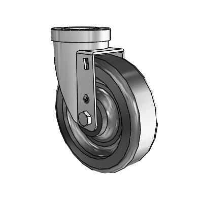 30 Series Hollow Kingpin Zinc Swivel Caster with 5 x 1.5 Phenolic Wheel