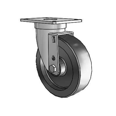 S30 Series Top Plate Stainless Steel Swivel Caster with 5 x 1.5 Hi-Temp Resin Wheel