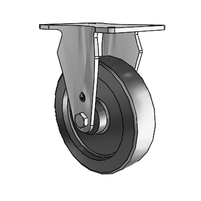 S30 Series Top Plate Stainless Steel Rigid Caster with 5 x 1.25 Polyolefin Wheel