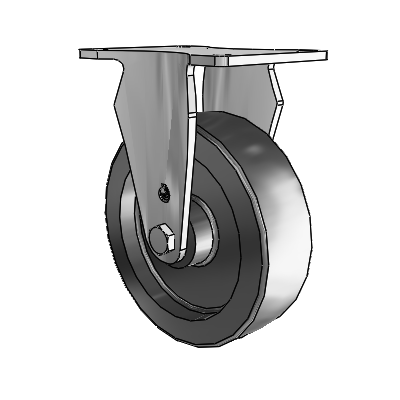 S30 Series Top Plate Stainless Steel Rigid Caster with 5 x 1.5 Hi-Temp Resin Wheel