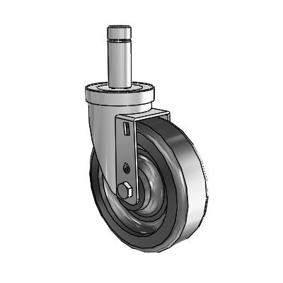 S30 Series Grip Ring Stainless Steel Swivel Caster with 5 x 1.5 Phenolic Wheel