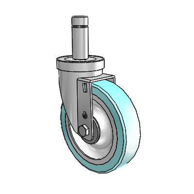 S30 Series Grip Ring Stainless Steel Swivel Caster with 5 x 1.25 Advantage Health Wheel