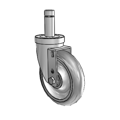 S30 Series Grip Ring Stainless Steel Swivel Caster with 5 x 1.25 PolyLock (Grey) Wheel