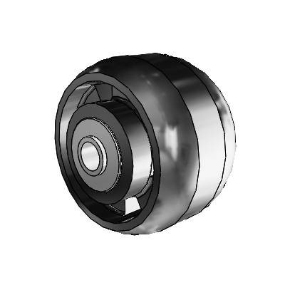 Maxim Thermoplastic Compound 3.25 x 2 Wheel with Pedestal Precision Ball Bearing