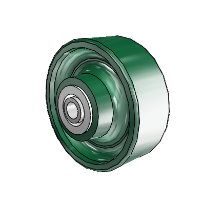 Forged Steel Enameled Steel 4 x 1.5 Wheel with Delrin Bearing