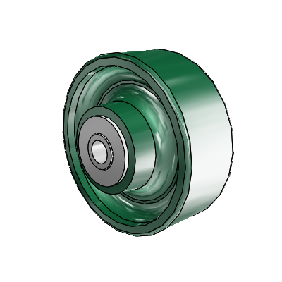 Forged Steel Enameled Steel 4 x 1.5 Wheel with Roller Bearing