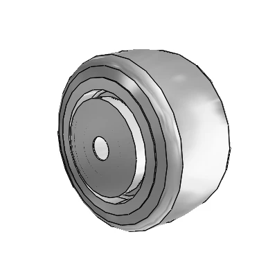Trans-forma Flat Grey Tread Thermoplastic Elastomer Polyolefin 4 x 2 Wheel with Without Bearing