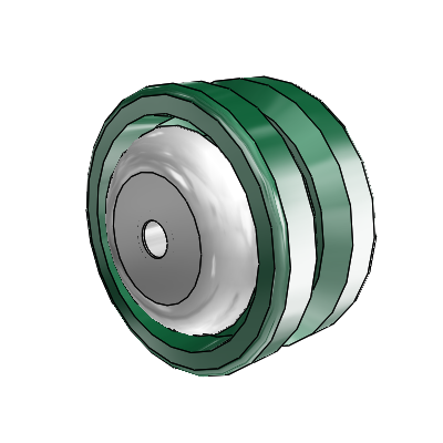 V-Groove Cast Iron 4 x 2 Wheel with Delrin Bearing