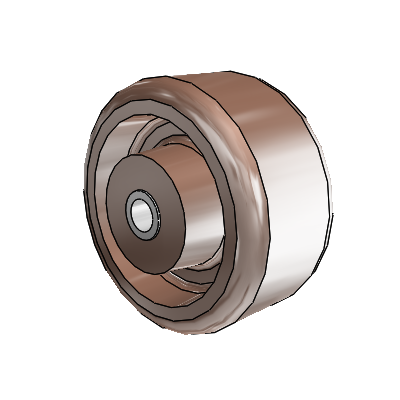 Thermo Nylon Resin 4 x 2 Wheel with Plain Bearing