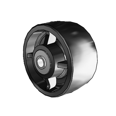 Polyolefin 4 x 2 Wheel with Pedestal Precision Ball Bearing