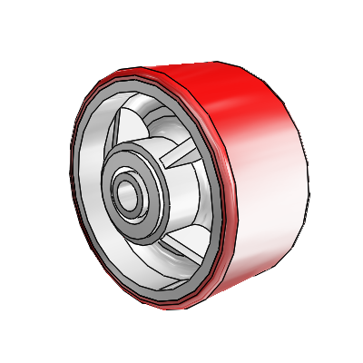 Moldon Polyurethane (Cast Iron Core) 4 x 2 Wheel with Delrin Bearing
