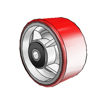 Moldon Polyurethane (Cast Iron Core) 4 x 2 Wheel with Roller Bearing