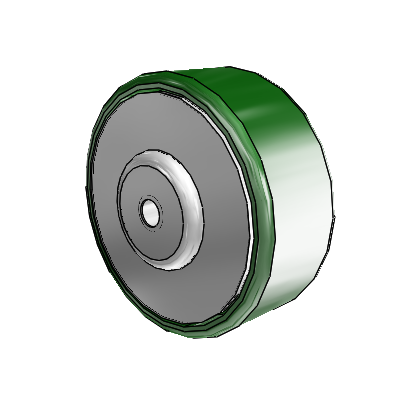Cast Iron Enameled Cast Iron 5 x 2 Wheel with PPBB Bearing