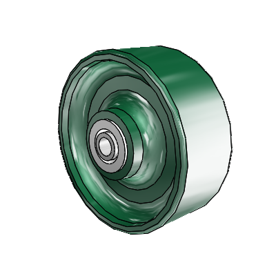 Forged Steel Enameled Steel 5 x 2 Wheel with Delrin Bearing
