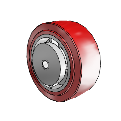 Polyurethane Hi-Tech HI-TECH Polyurethane Polyolefin 5 x 2 Wheel with PPBB Bearing