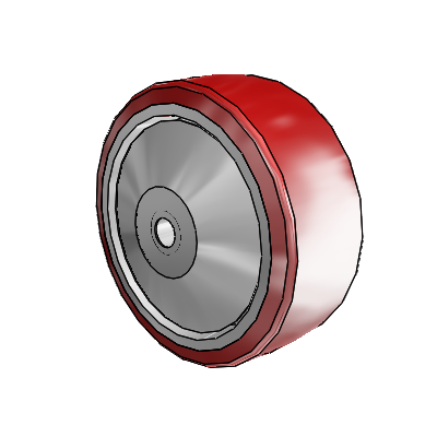 Moldon Polyurethane (Aluminum Core) 5 x 2 Wheel with Delrin Bearing