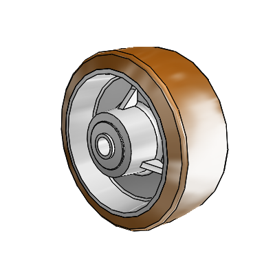 Moldon Nylon Aluminum 5 x 2 Wheel with Pedestal Precision Ball Bearing