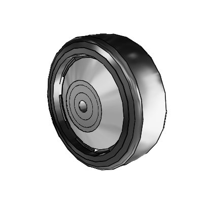 Trans-forma LT Flat Black Tread Thermoplastic Elastomer Polyolefin 6 x 2 Wheel with Without Bearing