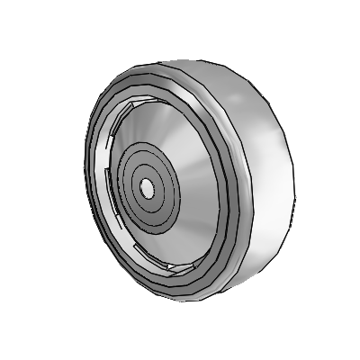 Trans-forma Flat Grey Tread Thermoplastic Elastomer Polyolefin 6 x 2 Wheel with Without Bearing