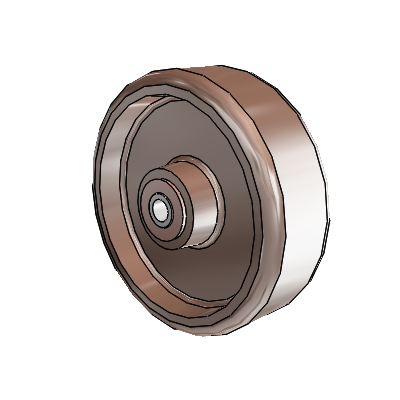 Thermo Nylon Resin 6 x 2 Wheel with Bronze Bearing