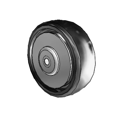 Endura Elastomer Monoformed Elastomer 6 x 2 Wheel with Precision Ball Bearing