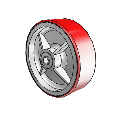 Moldon Polyurethane (Cast Iron Core) 6 x 2 Wheel with PPBB Bearing