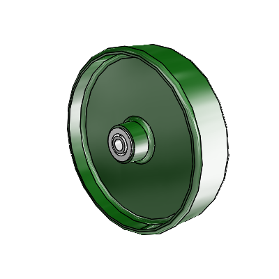 Cast Iron Enameled Cast Iron 8 x 2 Wheel with Delrin Bearing