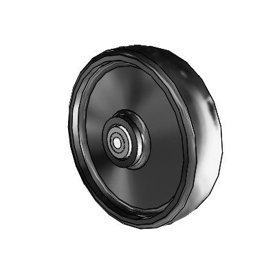 Endura Elastomer Monoformed Elastomer 8 x 2 Wheel with Precision Ball Bearing