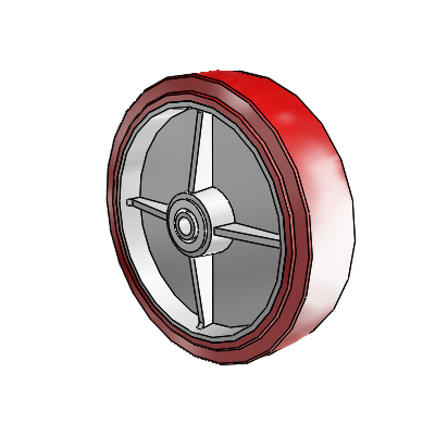 Polyurethane Hi-Tech HI-TECH Polyurethane Polyolefin 8 x 2 Wheel with Delrin Bearing