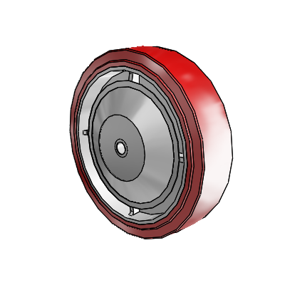 Polyurethane Hi-Tech HI-TECH Polyurethane Polyolefin 8 x 2 Wheel with Roller Bearing