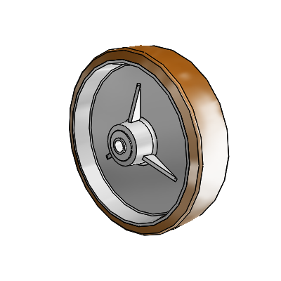 Moldon Nylon Aluminum 8 x 2 Wheel with Pedestal Precision Ball Bearing