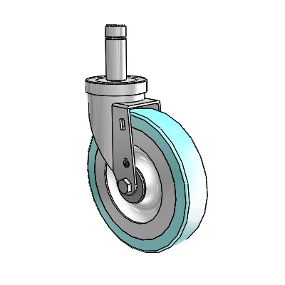 30 Series Grip Ring Zinc Swivel Caster with 6 x 1.25 Advantage Health Wheel