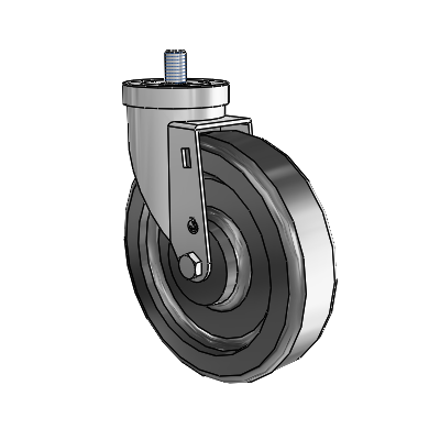 30 Series Threaded Stem Zinc Swivel Caster with 6 x 1.5 Phenolic Wheel