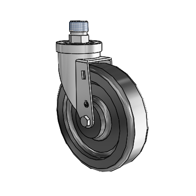30 Series Pipe Thread Stem Zinc Swivel Caster with 6 x 1.5 Phenolic Wheel