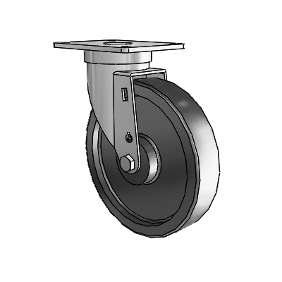 S30 Series Top Plate Stainless Steel Swivel Caster with 6 x 1.25 Polyolefin Wheel