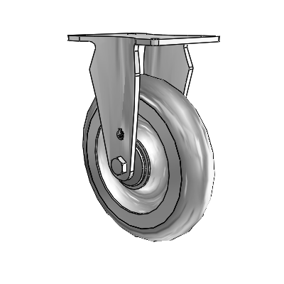 S30 Series Top Plate Stainless Steel Rigid Caster with 6 x 1.25 PolyLock (Grey) Wheel