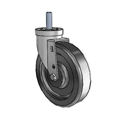 S30 Series Threaded Stem Stainless Steel Swivel Caster with 6 x 1.5 Phenolic Wheel