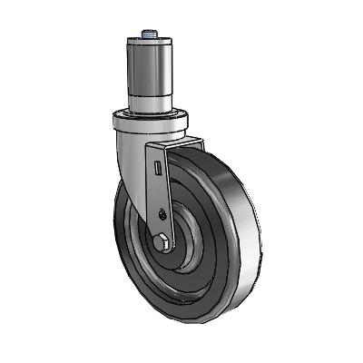 S30 Series Expanding Adapter Stainless Steel Swivel Caster with 6 x 1.5 Phenolic Wheel