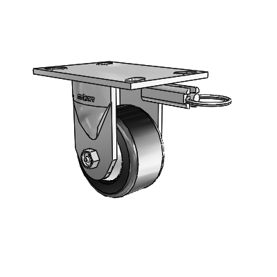 6 Series Kingpinless Casters Top Plate Rigid Caster with 4 x 2 Phenolic Wheel