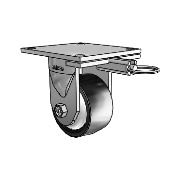 6 Series Kingpinless Casters Top Plate Rigid Caster with 4 x 2 Polyolefin Wheel