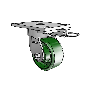 6 Series Kingpinless Casters Top Plate Swivel Caster with 4 x 2 Cast Iron Wheel