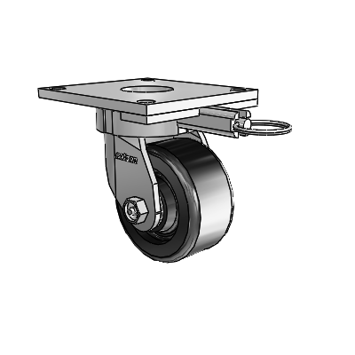 6 Series Kingpinless Casters Top Plate Swivel Caster with 4 x 2 Phenolic Wheel
