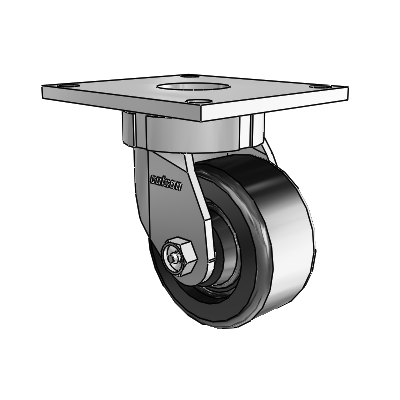 6 Series Kingpinless Casters Top Plate Swivel Caster with 4 x 2 Phenolic Wheel