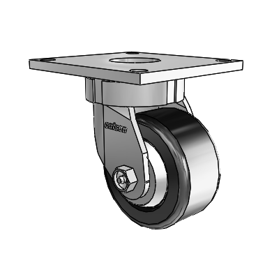 6 Series Kingpinless Casters Top Plate Swivel Caster with 4 x 2 Phenolic Wheel