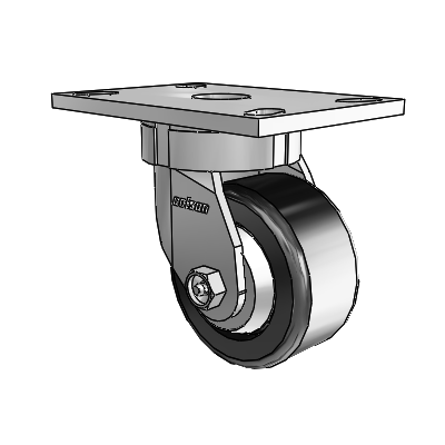 6 Series Kingpinless Casters Top Plate Swivel Caster with 4 x 2 Phenolic Wheel