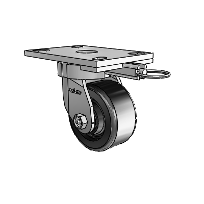 6 Series Kingpinless Casters Top Plate Swivel Caster with 4 x 2 Phenolic Wheel